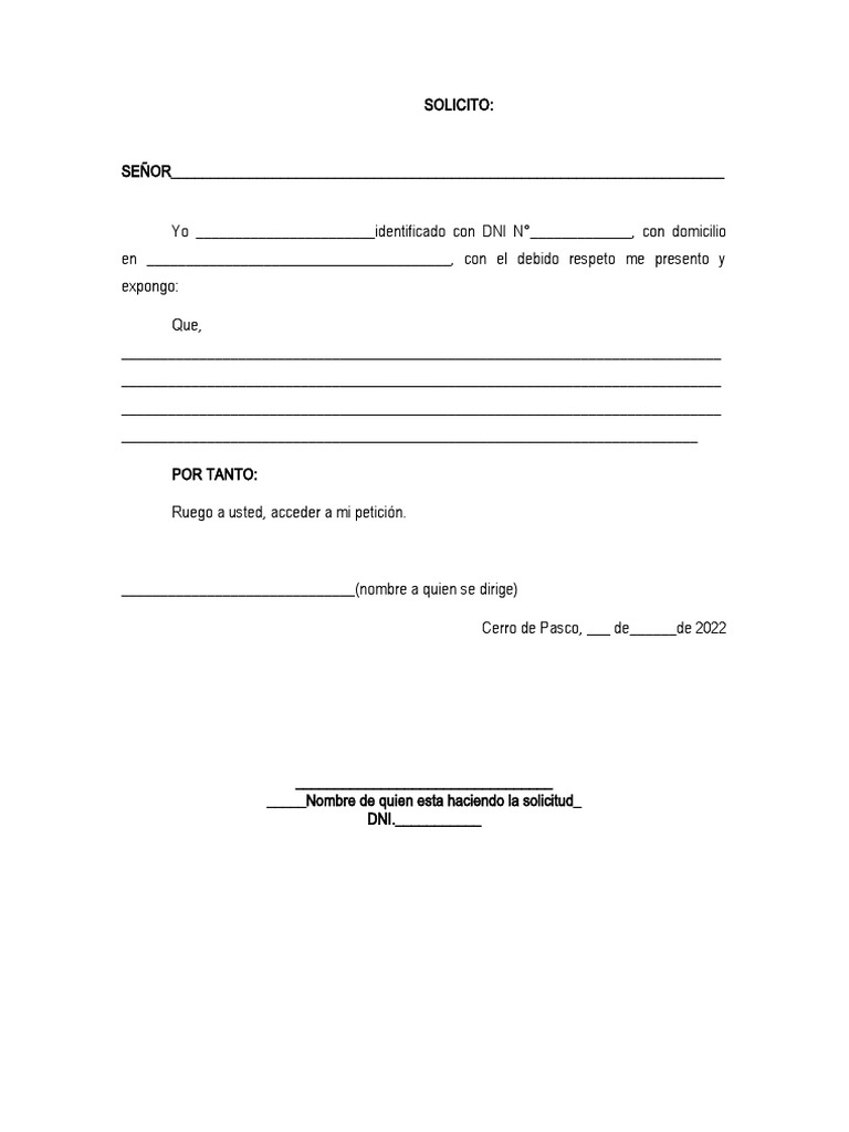 SOLICITUD | PDF