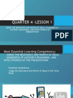 Quarter 4 - Lesson 1