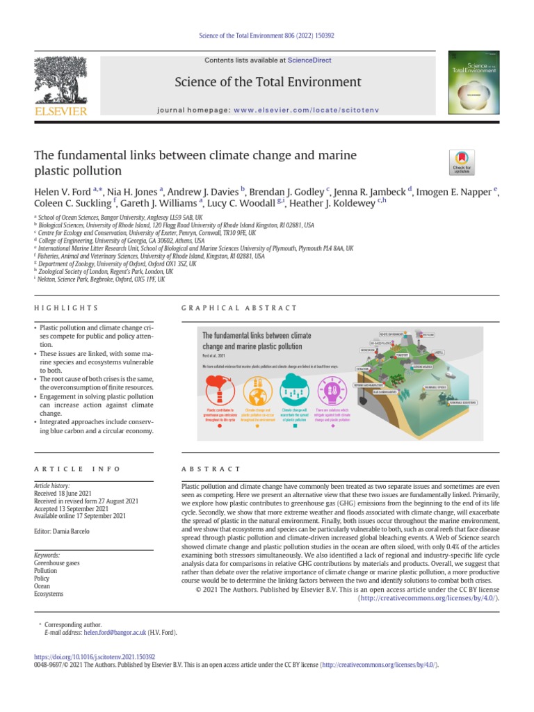 Science of The Total Environment | PDF | Climate Change | Greenhouse Gas