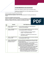 Process of Credit Adjustment in Your Loan Account