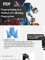 Fingerprinting As A Method of Collecting Fingerprints