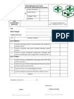 Daftar Tilik Penyimpanan Alat Yang Membutuhkan Persyaratan Khusus