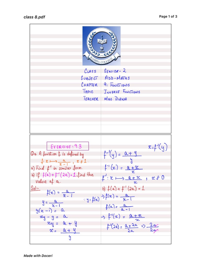 Class 8.pdf: Page 1 of 3 | PDF | Career & Growth