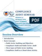 Compliance Audit Seminar: Session 1.0 Introduction, Basic Elements, Concepts and Principles of Compliance Auditing