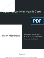 Cybersecurity in Health Care