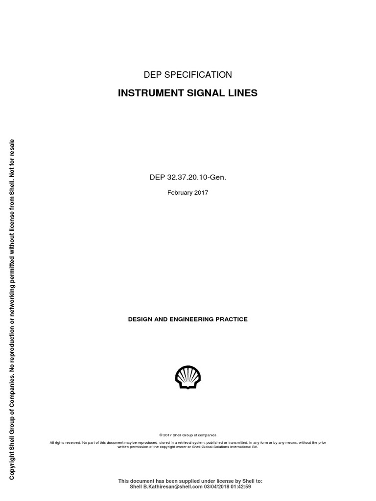 Spec - 2017-02 - A01-Instrument Signal Lines | PDF | Wire | Thermocouple