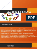 Learning Experience: Given by Bhumika Chouhan