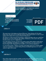 Solar Powered Fingerprint Authentication Voting System With Iot