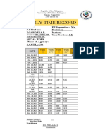 Daily Time Records for Social Work Practicum