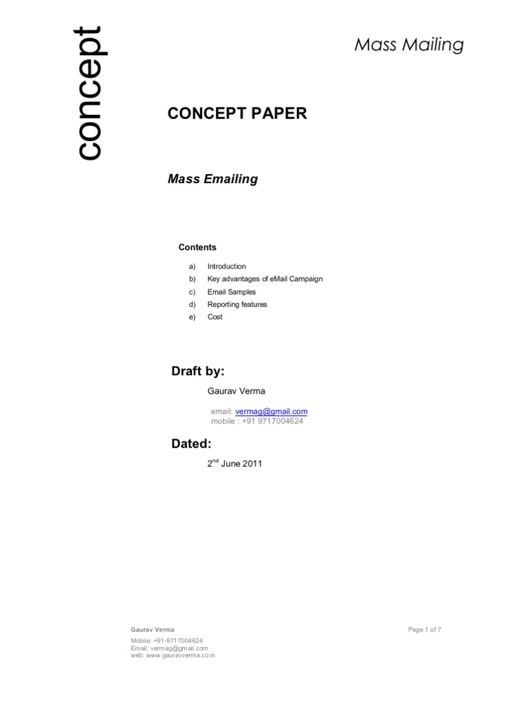 Mass Mailing | PDF