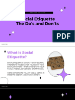 Social Etiquette - Do's and Don'ts
