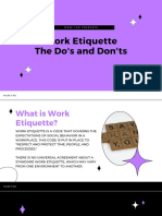 Work Etiquette - Do's and Don'ts