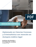 Diplomado en Ciencias Forenses y Criminalística Con Mención en Autopsia Médico Legal