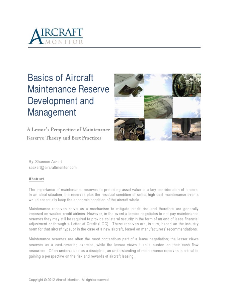 Aircraft Maintenance Reserves | Download Free PDF | Lease | Takeoff
