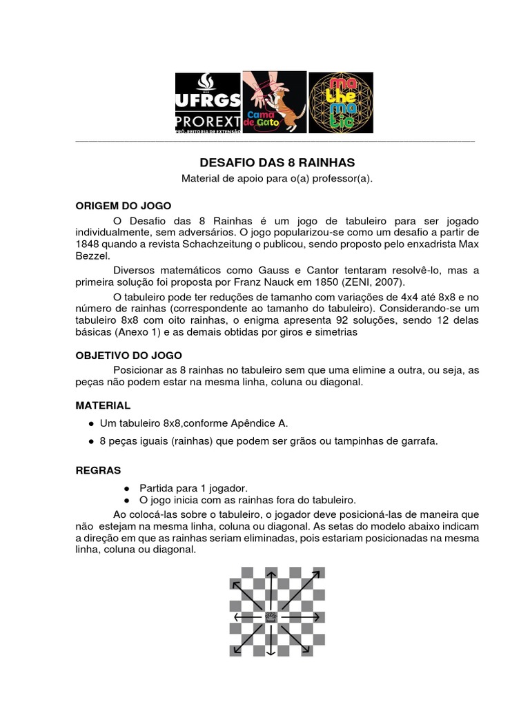 Jogos maetmáticos -Conhecendo o xadrez aulas 3 e 4 - Jogos de Xadres,  regras e como