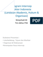 Program Internsip Dokter Indonesia Landasan Hukum & Org, Prof Mul
