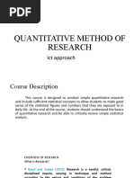 Quantitative Method of Research: Ict Approach