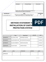 Method Statement For Installation of Earthing Protection System