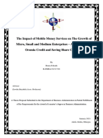 The Impact of Mobile Money Services On The Growth of MSMEs - Bonsa Fekadu