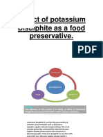 Effect of Potassium: Bisulphite As A Food Preservative