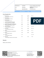 Liver Function Test: No. Investigation Observed Value Unit Biological Reference Interval