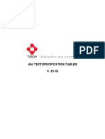 Aia Test Specification Tables V. 02-10