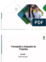 Evaluación de Proyectos y Evaluación de Proyectos 01-2022