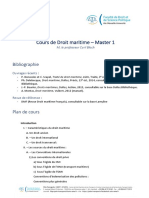 Plan Et Biblio m1 Droit Maritime