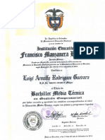 Diploma de Bachiller y Acta de Grado