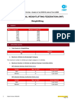 International Weightlifting Federation (Iwf) Weightlifting: Q S - G Xxxii O T 2020