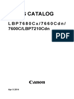 Parts Catalog: L B P 7 6 8 0 C X / 7 6 6 0 C D N / 7600C/LBP7210Cdn