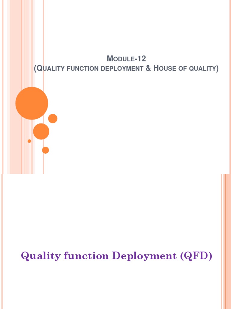 Quality Function Deployment PDF Design Computing