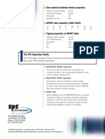 Raw Material Minimum Tensile Properties