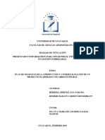 Plan de Negocio para La Produccion y Comercializacion de Un Producto Elaborado Con Arroz Integral