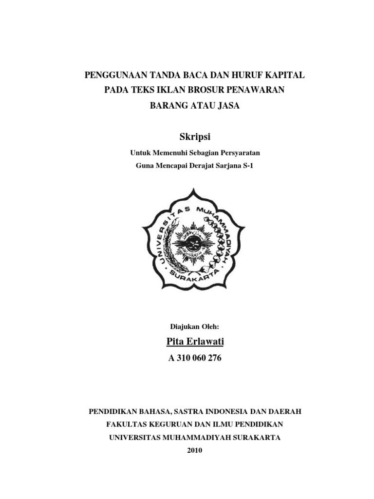 PENGGUNAAN TANDA BACA DAN HURUF KAPITALPADA TEKS IKLAN BROSUR PENGGUNAAN TANDA BACA DAN HURUF KAPITALPADA TEKS IKLAN BROSUR