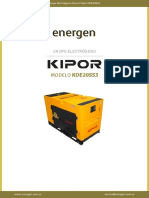 Ficha Tecnica Generador Kipor - Kde20ss3
