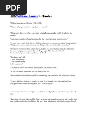William James Quotes Compilation Mind Friendship