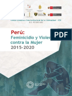 Peru Feminicidio y Violencia Contra La Mujer 2015 2020