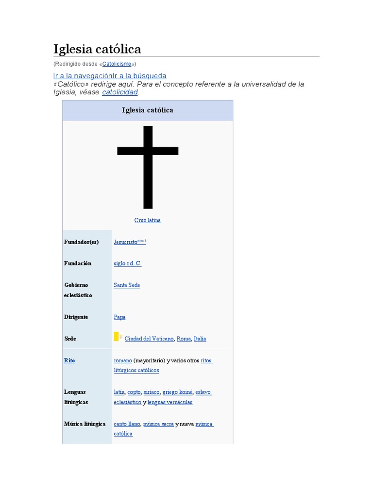 Estructura y Significado de la Iglesia Católica | PDF | Iglesia ...
