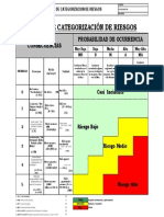 Matriz de Categorizacion de Riesgos