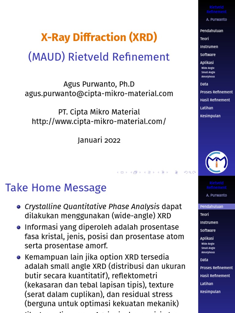 Rietveld Refinement dalam XRD | PDF