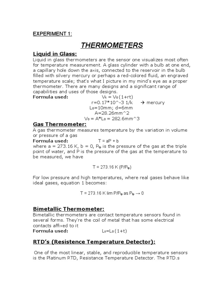 Thermodynamics Lab Report PDF Branches Of Thermodynamics Materials