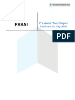 FSSAI Assistant 24 July 2019 English