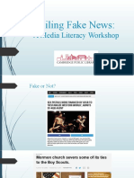 Foiling Fake News:: A Media Literacy Workshop