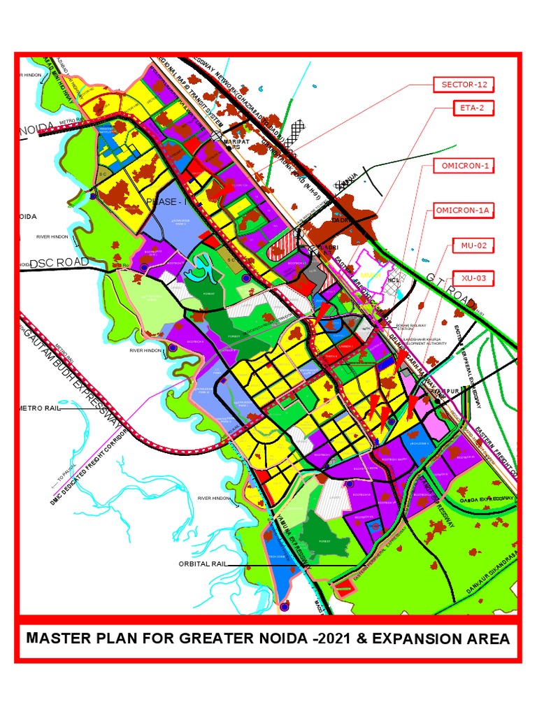 Master Plan For Greater Noida - 2021 & Expansion Area | PDF