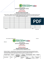 Resource Mobilization Form: BE Form 03 District of Borbon Borbon, Cebu