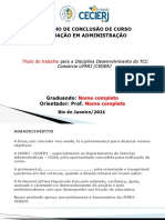 TCC Administração sobre Consórcio UFRRJ/CEDERJ