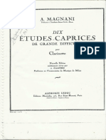 A. Magnani - Dix Études - Caprices de Grande Difficulté Pour Clarinette