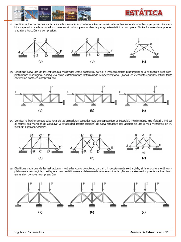 Análisis de Estructuras Estáticas | PDF | Braguero | Fuerza