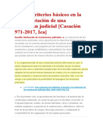 Cuatro Criterios Básicos en La Argumentación de Una Resolución Judicial